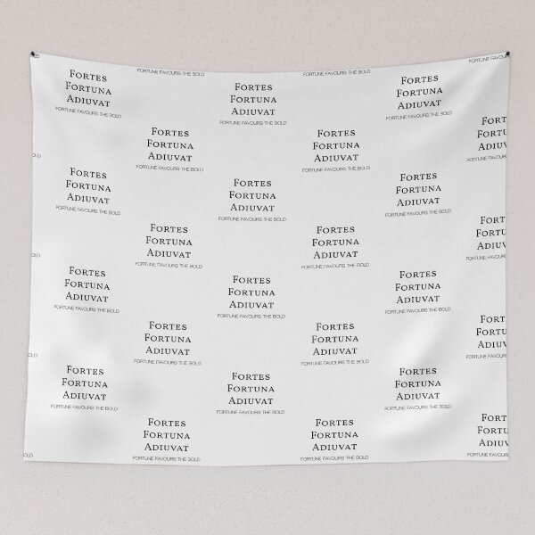 Item preview,  Fortes Fortuna Adiuvat - Fortune Favours The Bold - Old Latin Phrase Simple Black And White  designed and sold by WordsOf--Wisdom.