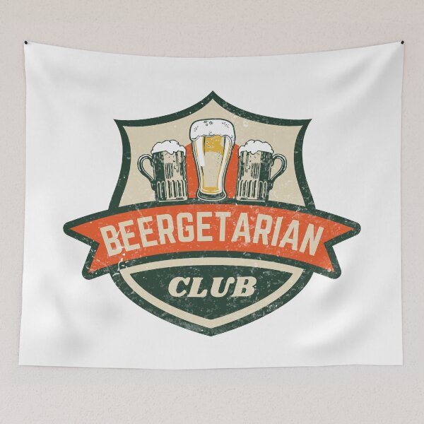 Item preview, Beergetarian Club Craft Beer Lover Brewery Pub Beer Mugs Vintage Distressed designed and sold by ladylaughprints.