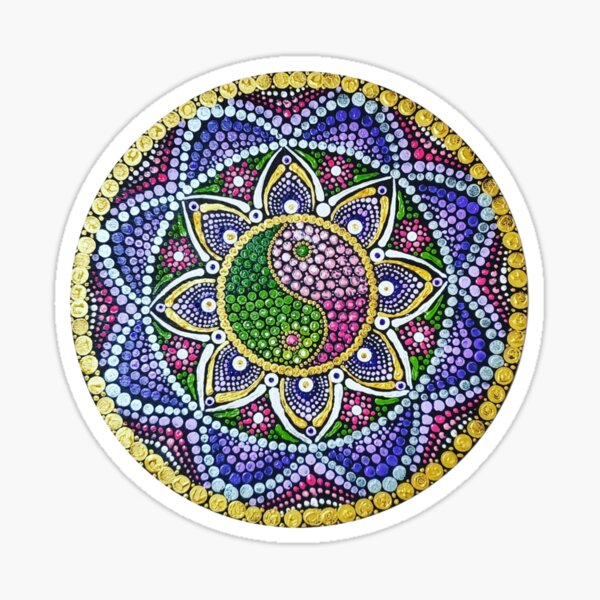 Mandala yin-yan dots Pegatina