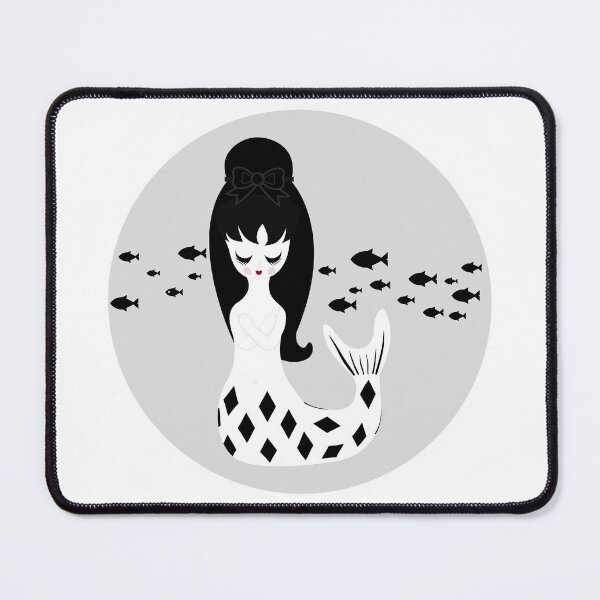 Item preview, Rune Mermaid - Black, Fish, Siren, Vintage, Retro, Diamonds designed and sold by CanisPicta.