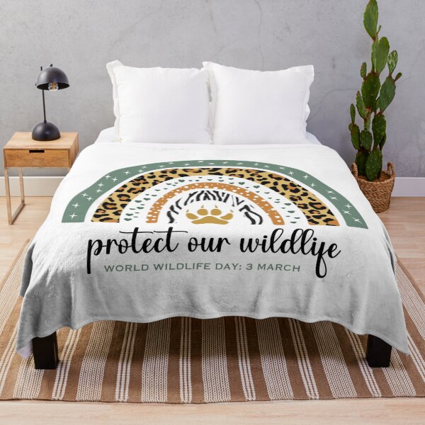 Item preview, Protect Our Wildlife Organic Rainbow designed and sold by Happy Puppy Print On Demand.