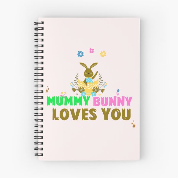 Item preview, "Mummy Bunny Loves You" retro Easter T- shirt.  designed and sold by AllThingsPuffa.