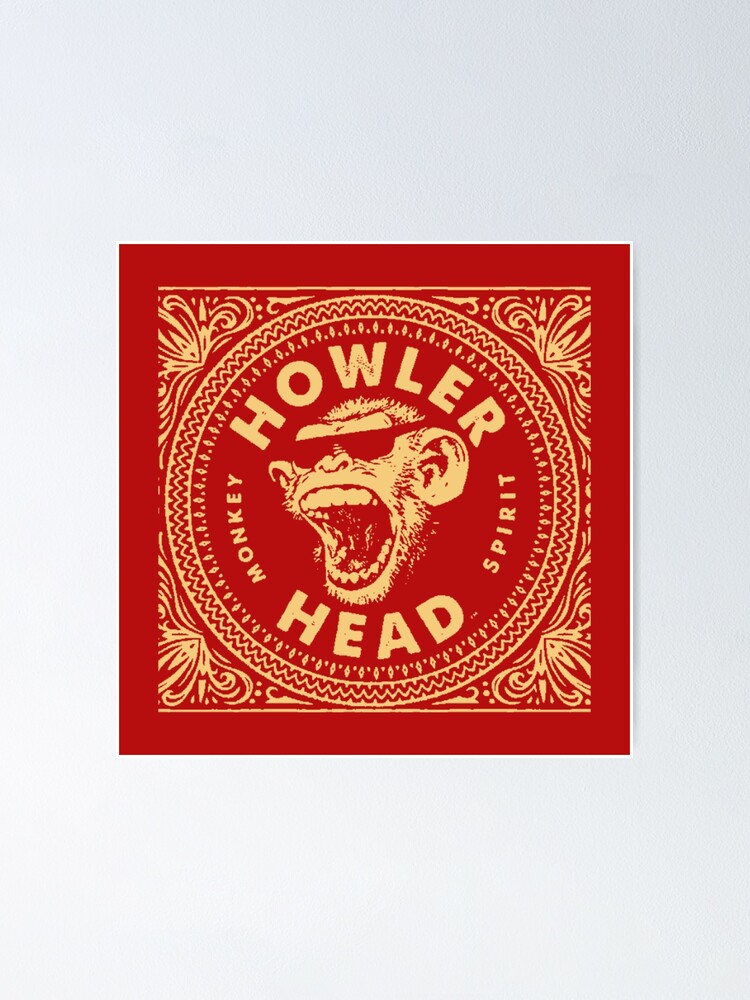 "Bussines Howler Head Monkey Kentucky Bourbon Whiskey Vintage Logo