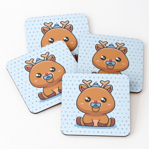 Artikelvorschau, Niedliches Baby Boy Deer Kawaii Tier mit Schnuller entworfen und verkauft von dass-art.