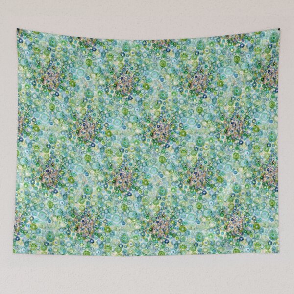 Item preview, Teal and Olive version of Concavity for decor and fashion items designed and sold by Regina Valluzzi.