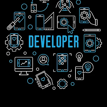 Artwork thumbnail, App Developer or Programmer Design by venomousvector