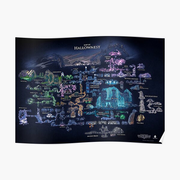 Map of Hallownest Poster