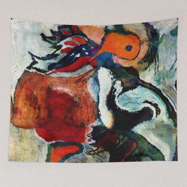 Item preview, Orange Abstract Painting / Surrealist Art designed and sold by A Deniz Akerman.