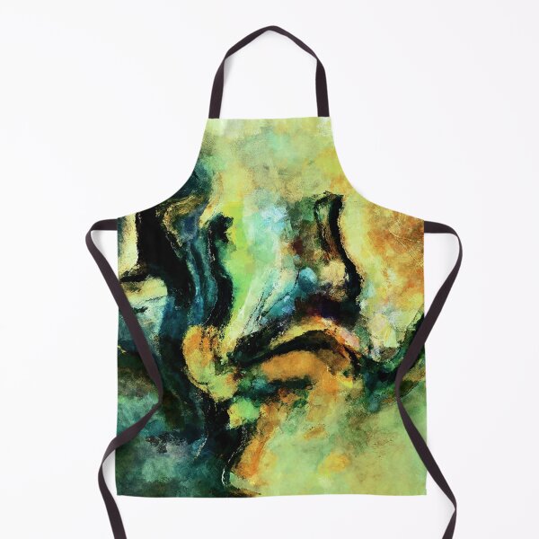 Item preview, Green and Yellow Abstract Painting / Surrealist Art designed and sold by A Deniz Akerman.