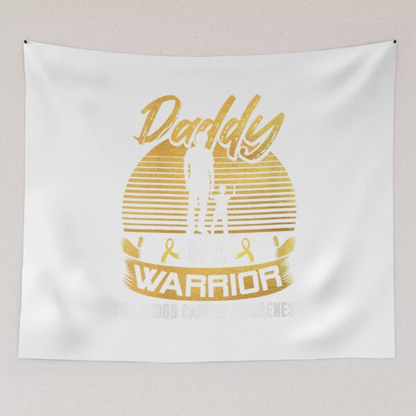 Item preview, Daddy Of A Warrior Childhood Cancer Awareness Fighter Support - Daddy Of Warrior designed and sold by JenniaStore.