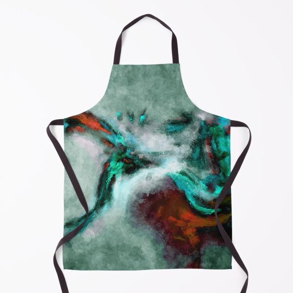 Item preview, Surrealist and Abstract Painting in Teal and Orange Color designed and sold by A Deniz Akerman.