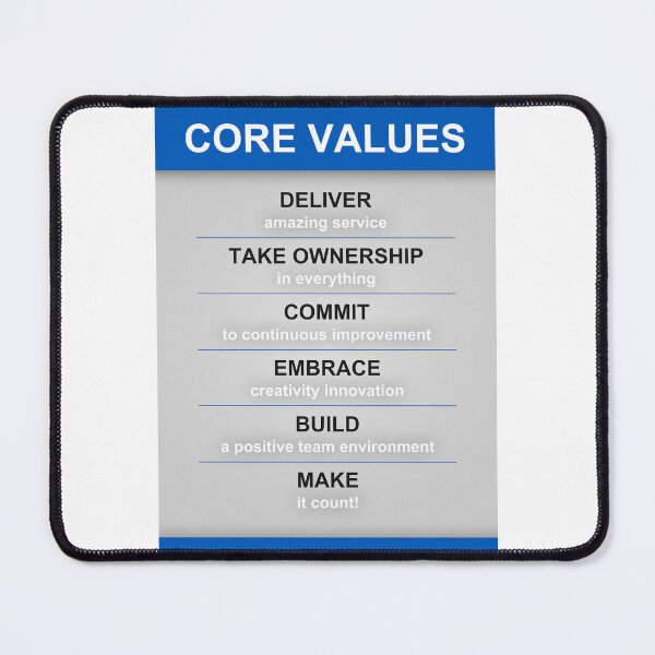 Item preview, Company Core Values Business Team Work Motivation Core Values Quote designed and sold by SuccessHunters.