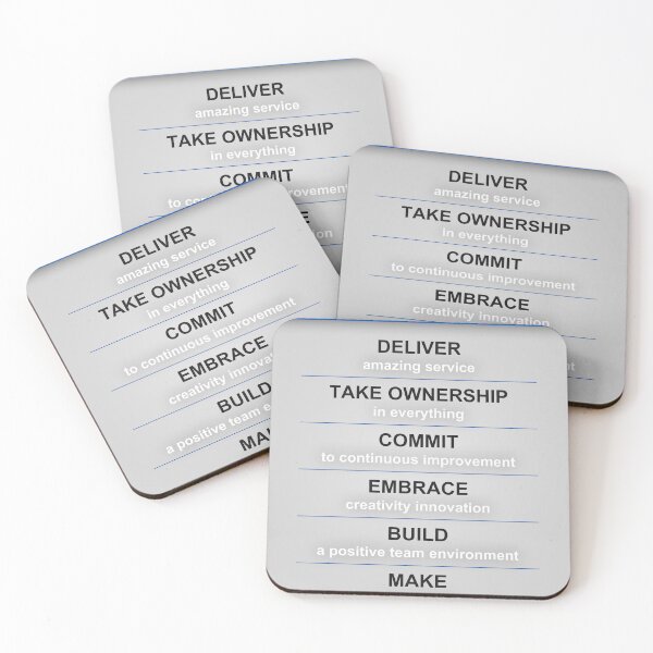 Item preview, Company Core Values Business Team Work Motivation Core Values Quote designed and sold by SuccessHunters.