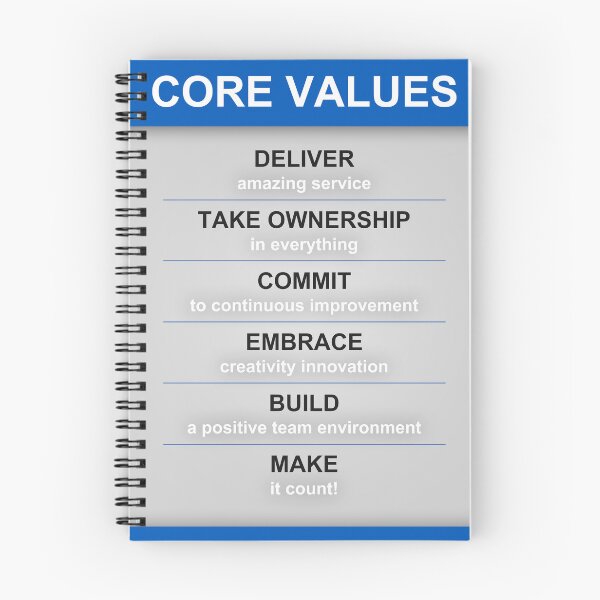 Item preview, Company Core Values Business Team Work Motivation Core Values Quote designed and sold by SuccessHunters.