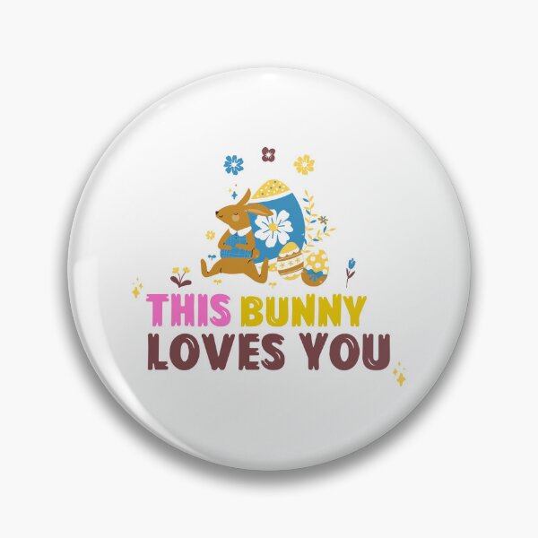 Item preview, "This Bunny Loves You" retro Easter Egg T-shirt.  designed and sold by AllThingsPuffa.