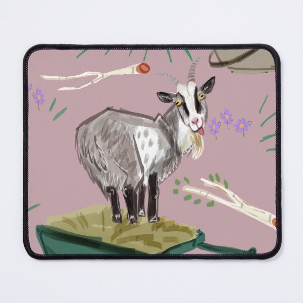 Item preview, Goat pattern in pink designed and sold by EskTuulispaa.