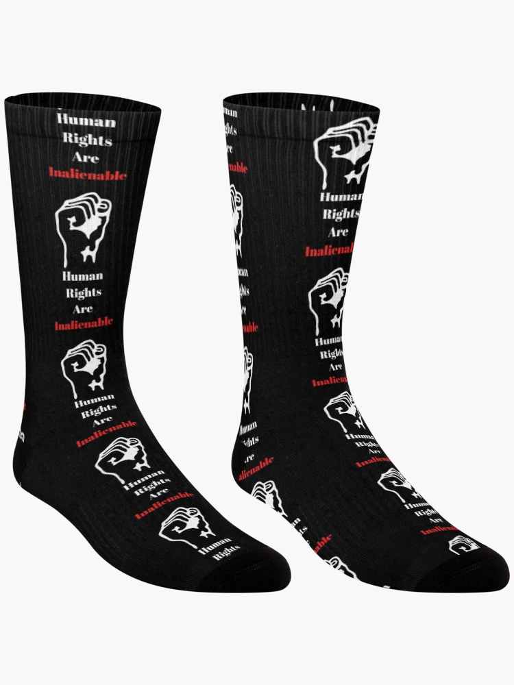 Thumbnail 3 of 5, Socks, Human Rights Are Inalienable designed and sold by Freihalt.