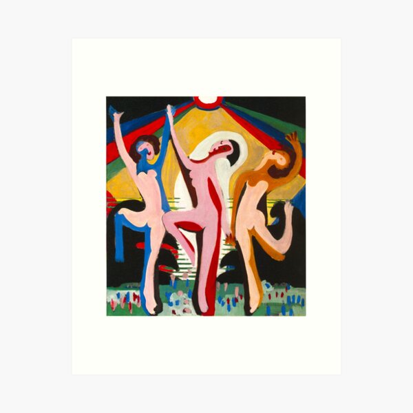 Item preview, HD ERNST LUDWIG KIRCHNER - Farbentanz 1930 designed and sold by gologodesigns.