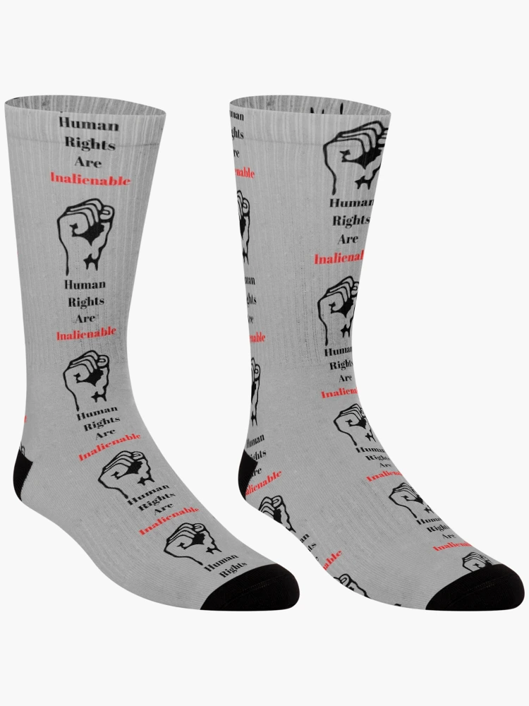Thumbnail 3 of 5, Socks, Human Rights Are Inalienable designed and sold by Freihalt.