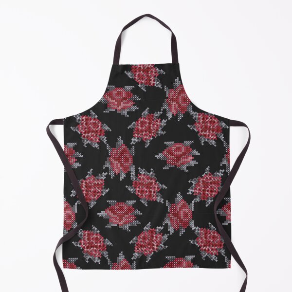 Item preview, embroidered cross stitch rose designed and sold by lex-sky.