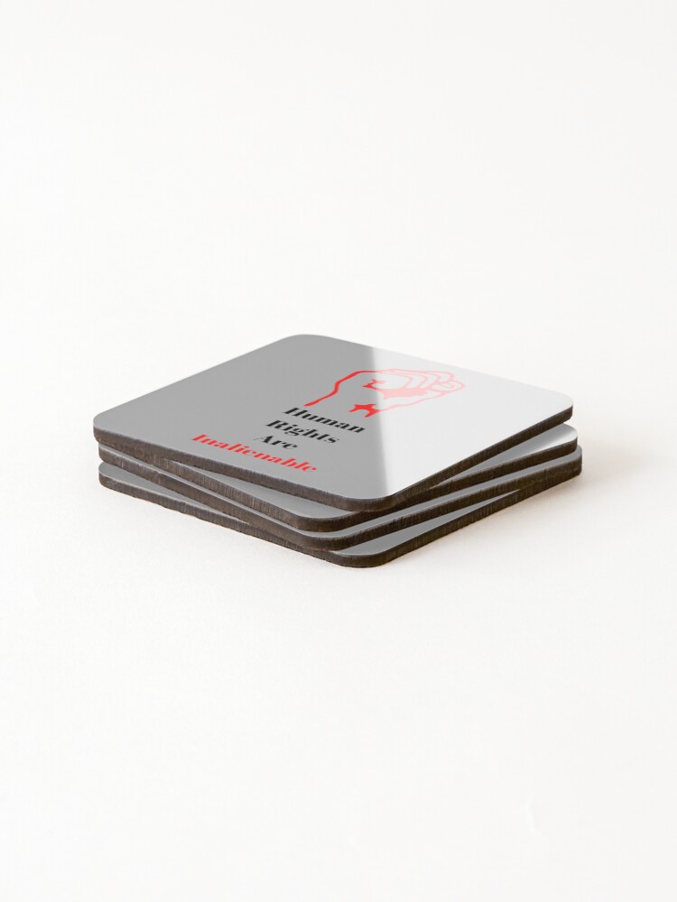Thumbnail 4 of 5, Coasters (Set of 4), Human Rights Are Inalienable designed and sold by Freihalt.