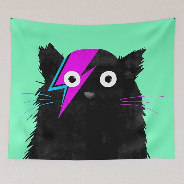 Item preview, Magical Black Cat - ZAP lightning bolt - Funny AWOKE with SUPERPOWER - Black Cat MAGIC - Cute kitty designed and sold by originalsusie.