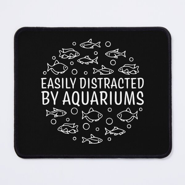 Item preview, Easily Distracted By Aquariums Round Design designed and sold by venomousvector.