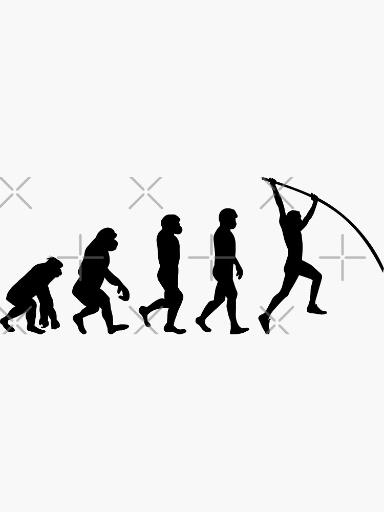 "Pole Vault Vaulting Jumping Evolution Athletics" Sticker for Sale by