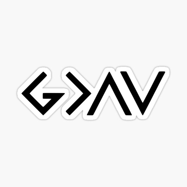 Vinyl Decal Sticker Style 2 Arrow God is Greater Than the Highs and Lows 