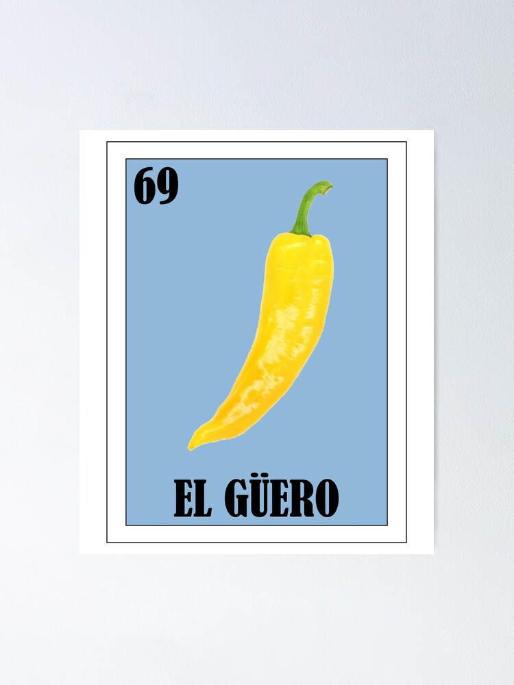 Póster «Loteria Mexicana Regalo De mexican Spanish Chili Design