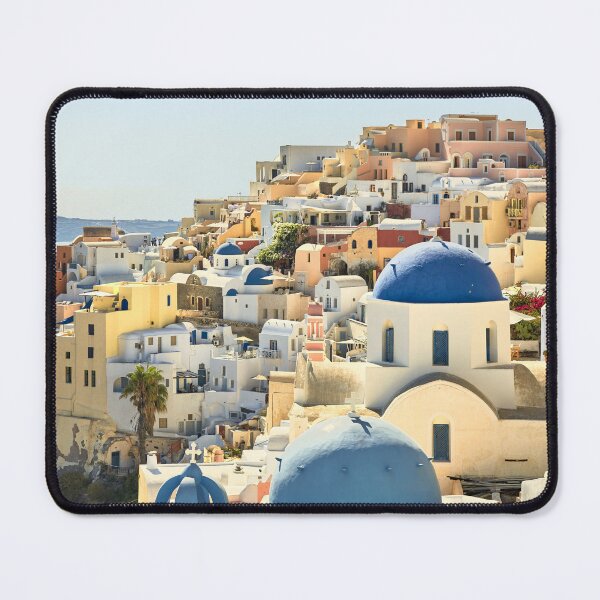 Item preview, Santorini Blue Domed Churches designed and sold by Graham Prentice.