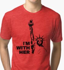Statue of Liberty - I'm With Her Tri-blend T-Shirt