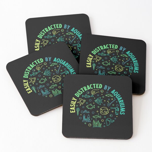 Item preview, Fish Lover - Easily Distracted By Aquariums Round Design designed and sold by venomousvector.