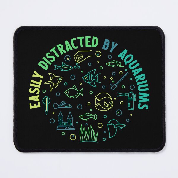 Item preview, Fish Lover - Easily Distracted By Aquariums Round Design designed and sold by venomousvector.