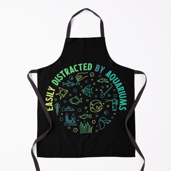 Item preview, Fish Lover - Easily Distracted By Aquariums Round Design designed and sold by venomousvector.