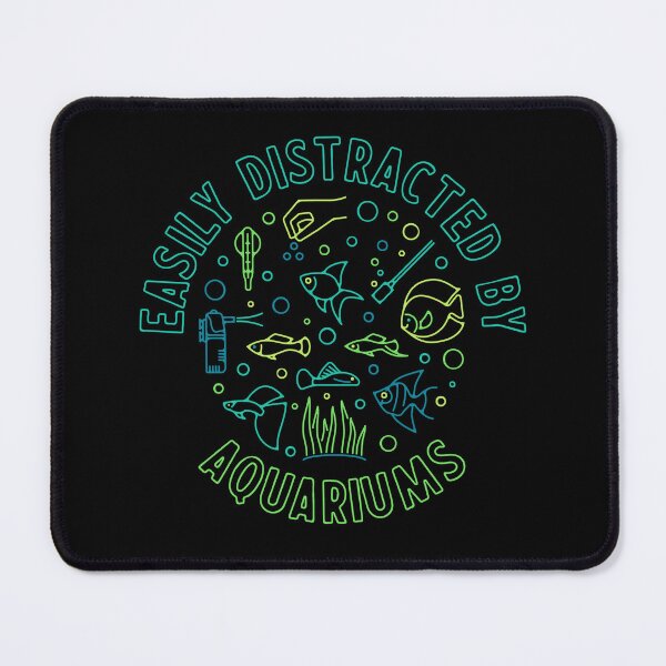 Item preview, Easily Distracted By Aquariums Round Design for Fish Lovers designed and sold by venomousvector.