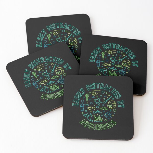 Item preview, Easily Distracted By Aquariums Round Design for Fish Lovers  designed and sold by venomousvector.