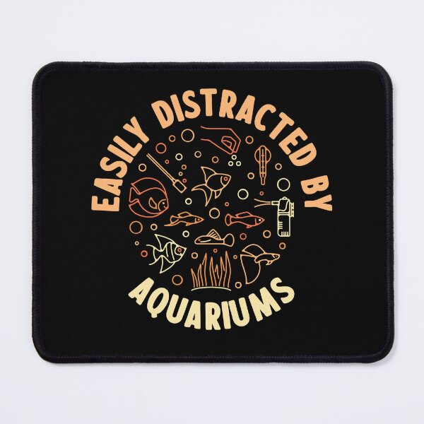 Item preview, Easily Distracted By Aquariums - Round Colored Design for Fish Lovers designed and sold by venomousvector.
