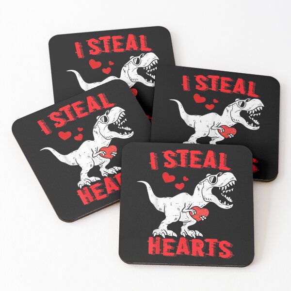 Item preview, Boys Valentines Day Kids Dinosaur T Rex Lover I Steal Hearts  designed and sold by jennifera11.