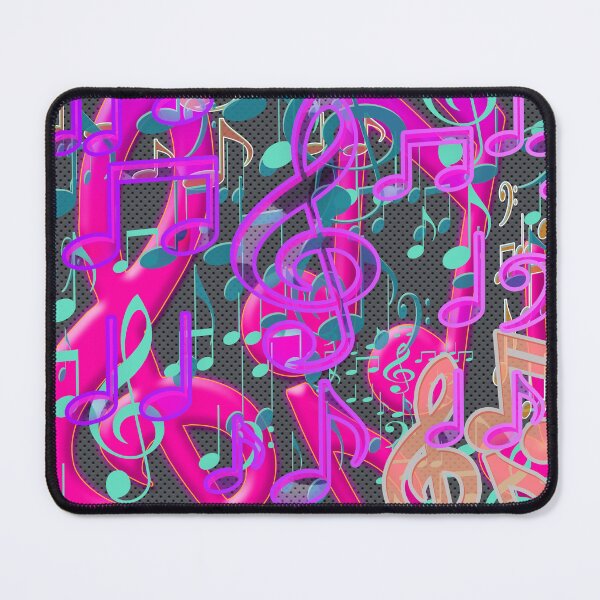 Item preview, Music Musical Notes FUNKY Blue Cyber Mid Mod Retro Vintage Old School 80s 90s Neon Grey designed and sold by Shayna Westfall.