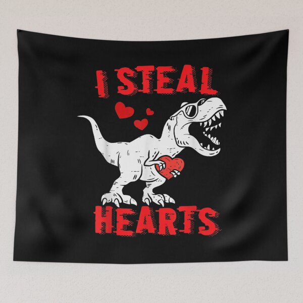 Item preview, Boys Valentines Day Kids Dinosaur T Rex Lover I Steal Hearts  designed and sold by jennifera11.