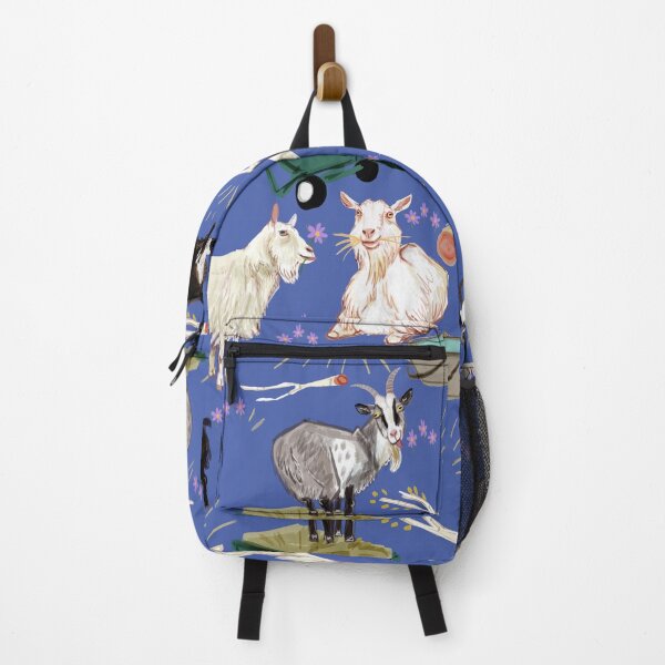 Item preview, Goat pattern in peri blue designed and sold by EskTuulispaa.