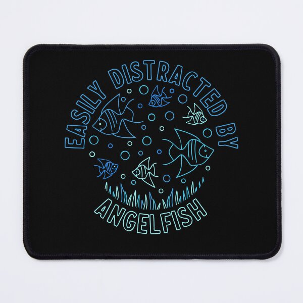 Item preview, Easily Distracted By Angelfish Circle-Shaped Colored Design for Fish Lovers designed and sold by venomousvector.