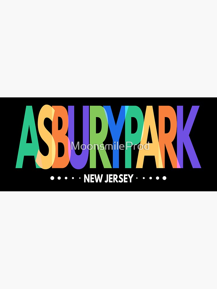 "Asbury Park New Jersey" Sticker for Sale by MoonsmileProd Redbubble