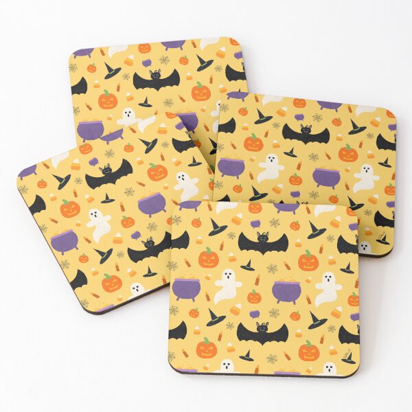 Item preview, Halloween Pattern Yellow designed and sold by Pink Brush Studio.
