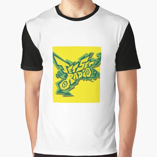 Vista previa del artículo con la obra «JET SET RADIOOOOOOOOO! Camiseta gráfica», diseñado y vendido por BUSHELBUSHEL.