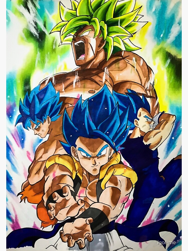 Dragon Ball Super Broly Broly Goku Vegeta Gogeta Poster By Igor Me Redbubble 0951