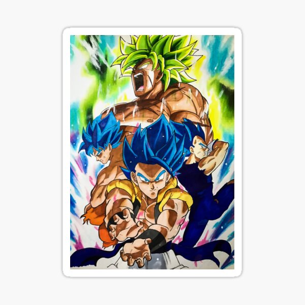 Dragon Ball Super Broly Broly Goku Vegeta Gogeta Sticker for Sale by  igor-me