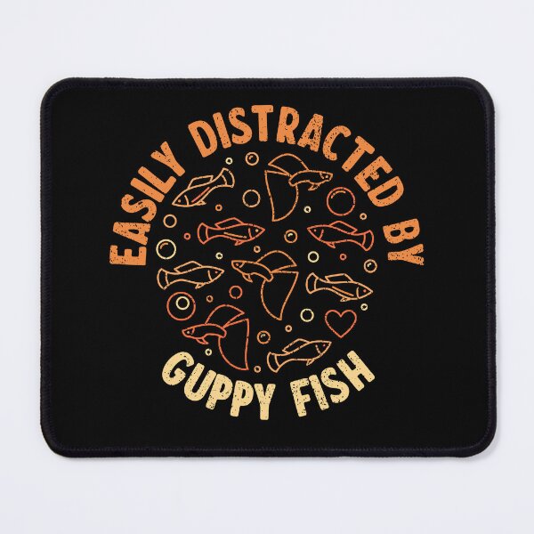 Item preview, Easily Distracted By Guppy Fish - Round Colored Distressed Design for Fish Lovers designed and sold by venomousvector.