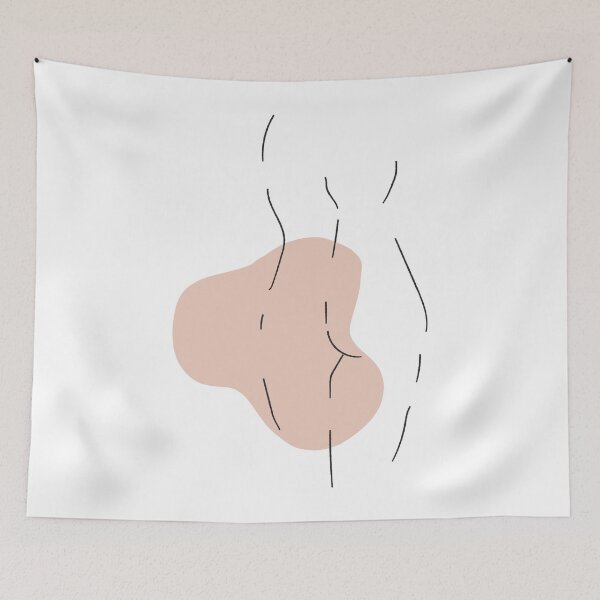 Item preview, Dibujo de línea de figura femenina con forma abstracta designed and sold by MDRNHOME.